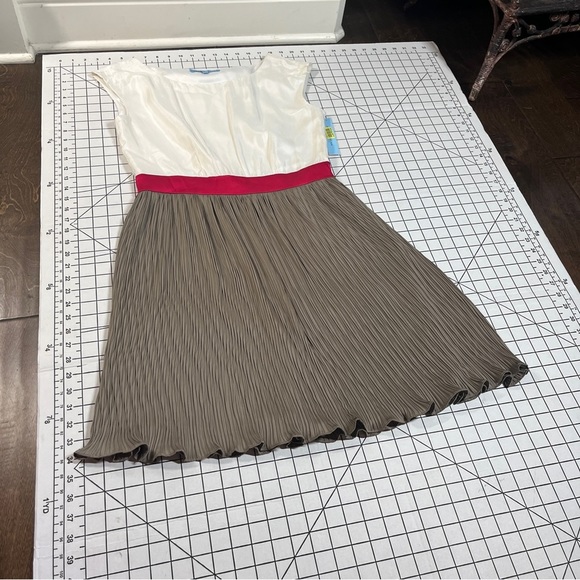 Antonio Melani Women's SILK Blend Dress Colorblock Accordion Pleat 6 NWT - Picture 11 of 12